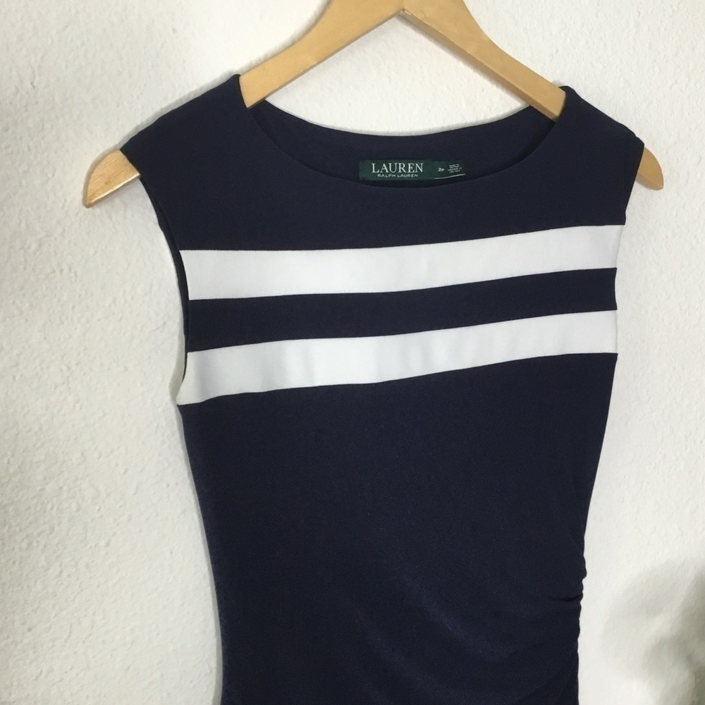 PETITE Ralph Lauren Ruched Side Dress - Picture 4 of 6